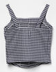 FULL TILT Girls Gingham Tank Top image number 3