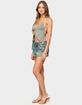 EDIKTED Mixed Buttons Denim Mini Skort image number 4