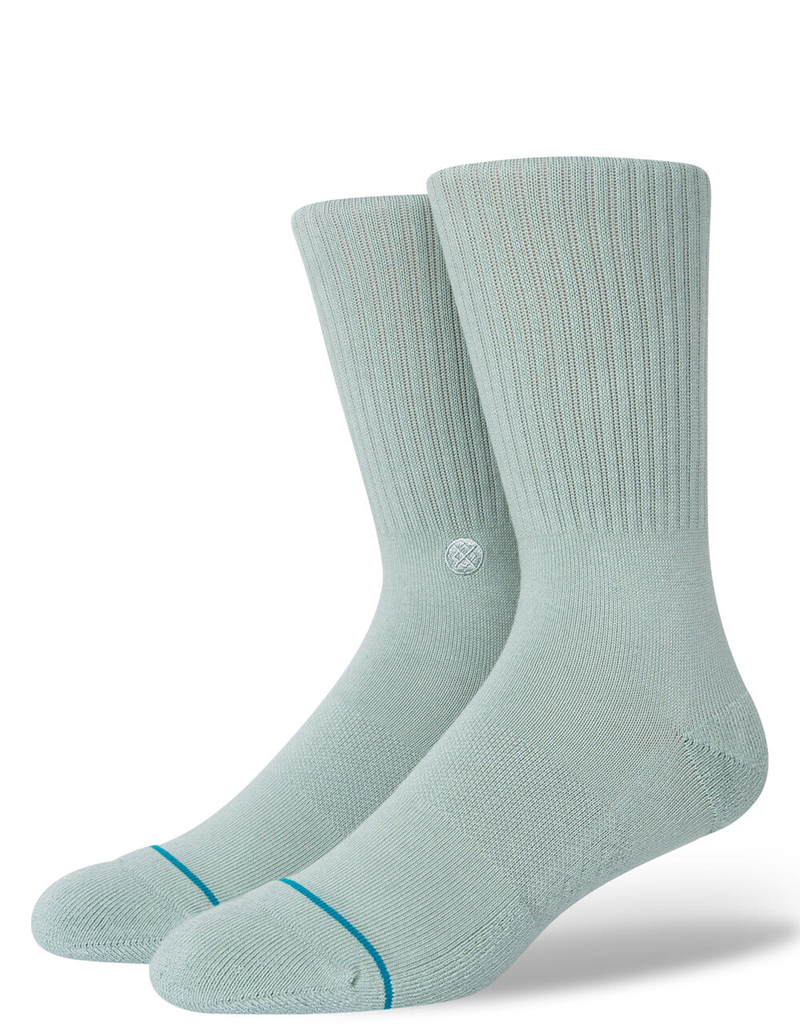 STANCE Icon Mens Green Crew Socks image number 0