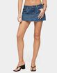 EDIKTED Get Stitched Denim Mini Skort image number 1