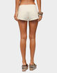 EDIKTED Ceresie Belt Denim Micro Shorts image number 3