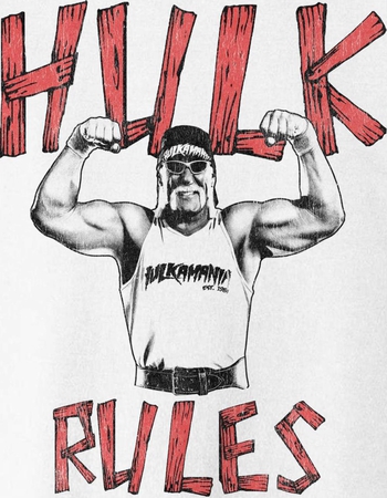 WWE Hulk Hogan Rules Unisex Kids Tee Alternative Image