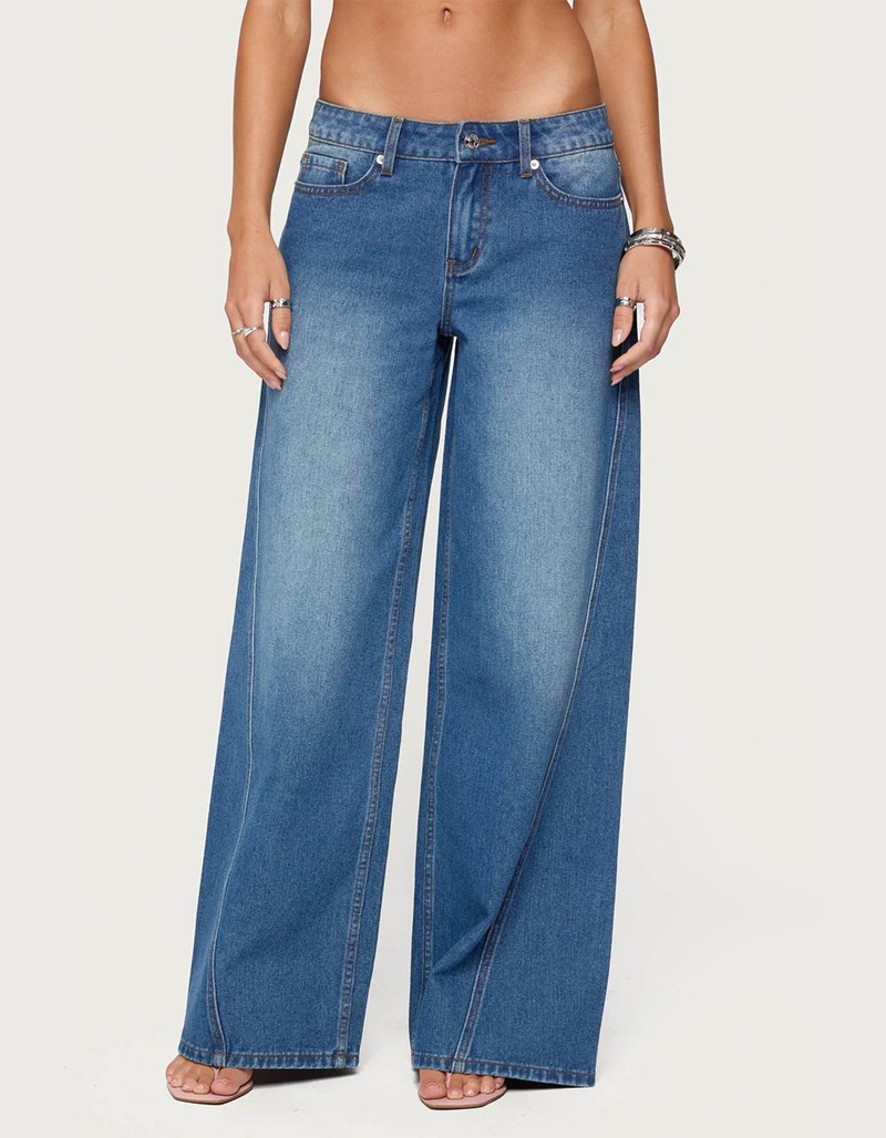 EDIKTED Linden Low Rise Baggy Jeans image number 0