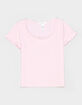 FULL TILT Essentials Girls Bow Trim Tee image number 2