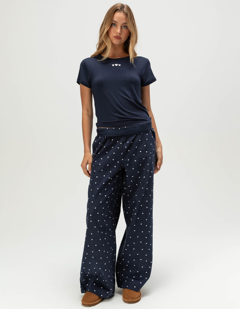 FULL TILT Embroidered Womens Baby Tee image number 1