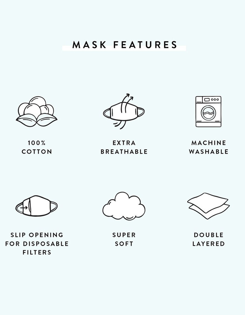 PURA VIDA x Vera Bradley Turquoise Fashion Face Mask image number 3