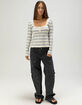RSQ Womens Stripe Babydoll Sweater image number 2