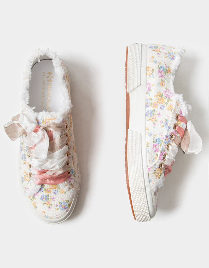 SUPERGA x LoveShackFancy Morning Surf Pink Shoes image number 4