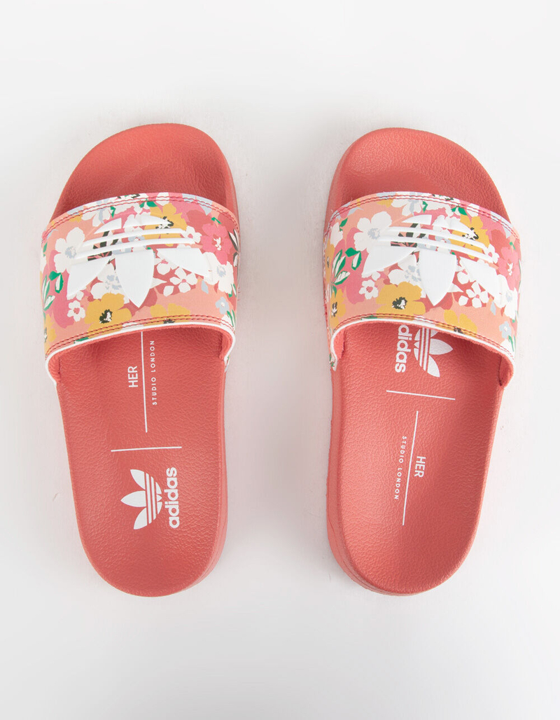 ADIDAS Adilette Lite Floral Girls Slide Sandals image number 1