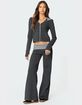 EDIKTED Meggy Striped Fold Over Pants image number 2