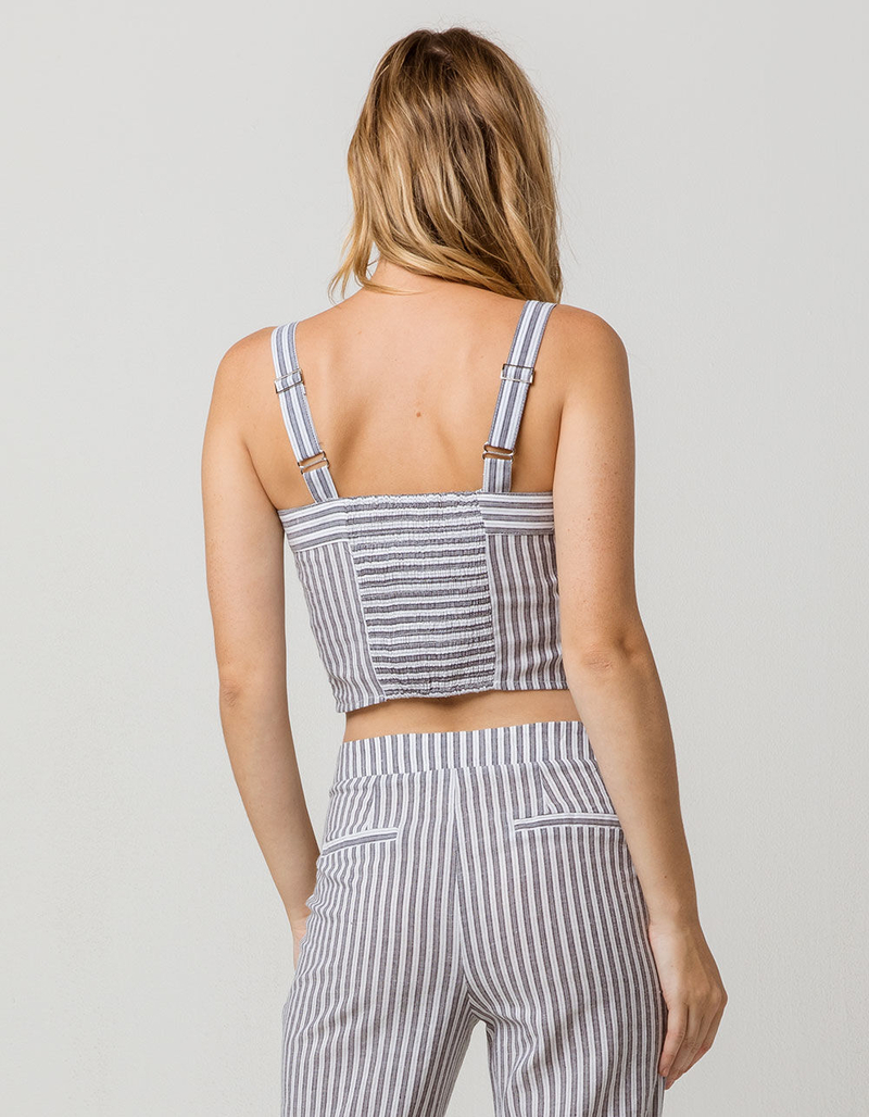 IVY & MAIN Stripe Structured Womens Top And Pants Set image number 2