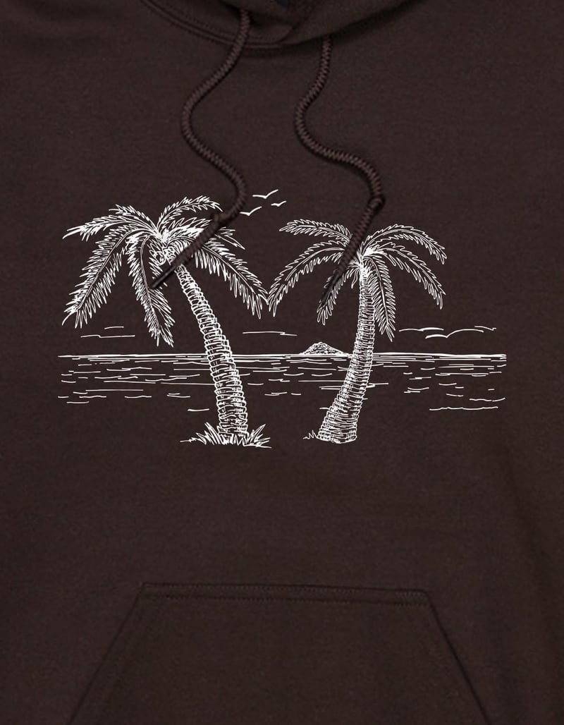 BEACH Palms Outline Unisex Hoodie image number 1