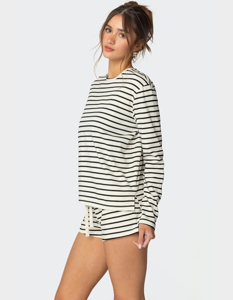 EDIKTED Jordyn Striped Long Sleeve Tee image number 3