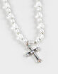 FULL TILT Beaded/Pearl Layered Cross Necklace image number 3