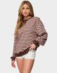 EDIKTED Onda Striped Sweatshirt image number 2