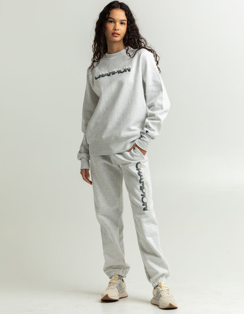 CHAMPION Reverse Weave Womens Oversized Sweatpants - HEATHER GRAY 