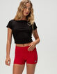 VON DUTCH Womens Fold Over Shorts image number 1
