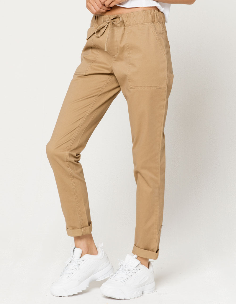 SKY AND SPARROW Twill Womens Jogger Pants image number 1
