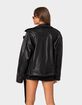 EDIKTED Wrenley Oversized Faux Leather Jacket image number 4