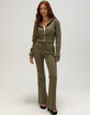 TRUE RELIGION Studded High Waistband Womens Zip-Up Hoodie image number 4