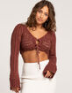 WEST OF MELROSE Womens Crochet Sweater image number 1