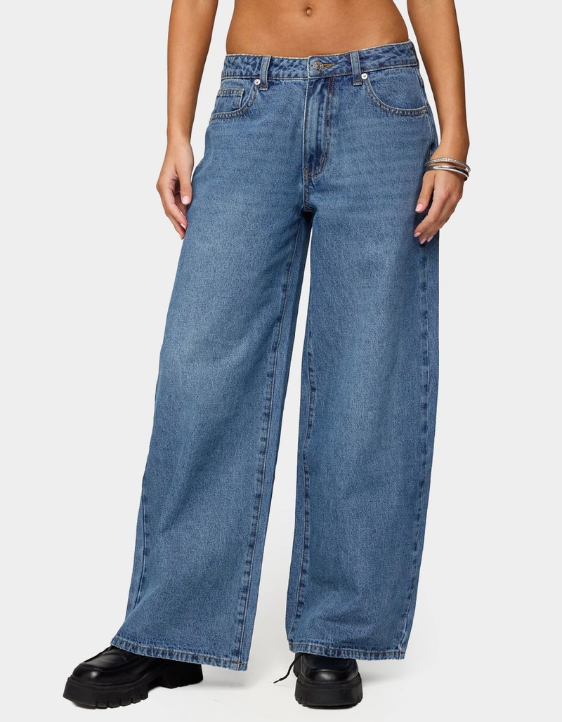 EDIKTED Skye Low Rise Baggy Jeans image number 1