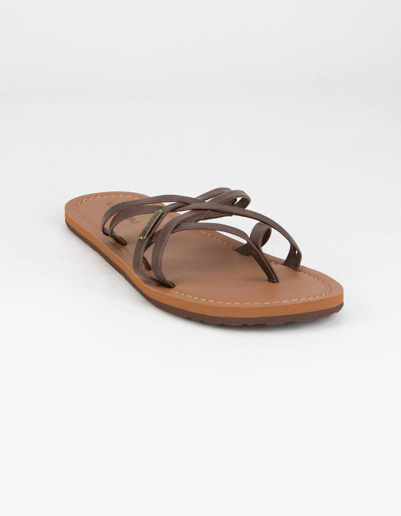 VOLCOM Strap Happy Womens Brown Sandals image number 0