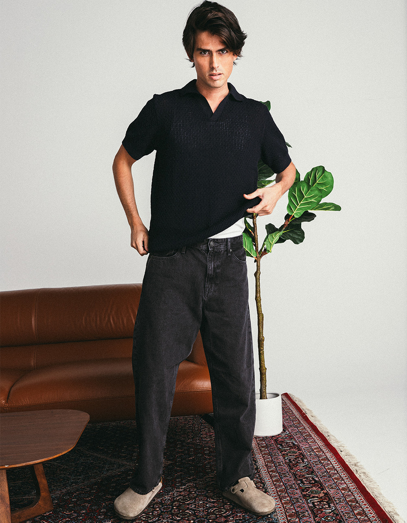 JACK & JONES Alex SBD Mens Baggy Jeans BLACK DENIM Tillys