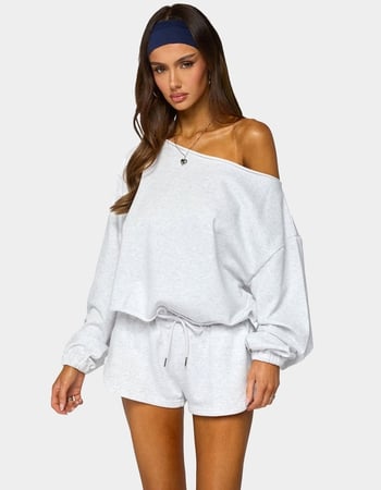 EDIKTED Kordelia Off Shoulder Sweatshirt Primary Image