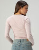 RSQ Womens Do It For The Plot Long Sleeve Baby Tee image number 4