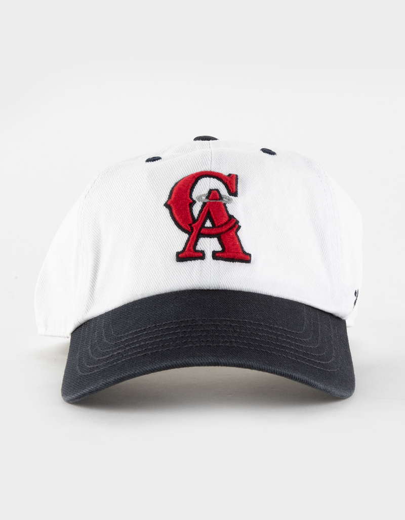 47 BRAND Los Angeles Angels Cooperstown Double Header Diamond '47 Clean Up Strapback Hat image number 1
