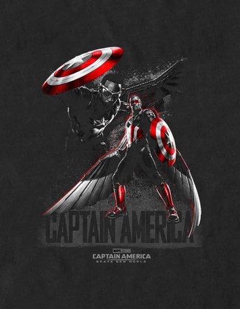CAPTAIN AMERICA Brave New World Double Pose Unisex Tee Alternative Image