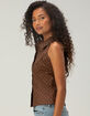 RSQ Womens Button Front Halter Top image number 3