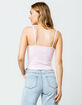 FULL TILT Lace Trim Pink Womens Cami image number 3