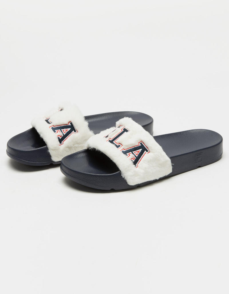 FILA Furry Drifter Collegiate Womens Slide Sandals image number 0