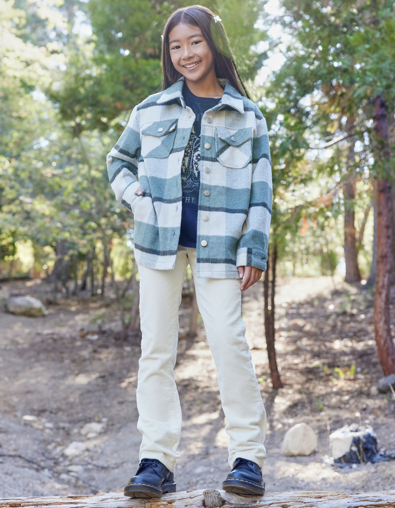 RSQ Girls Plaid Oversized Shacket image number 3