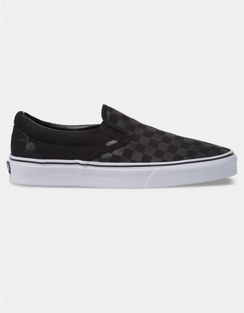 VANS Checkerboard Slip-On Black & Black Shoes image number 1