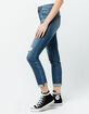 RSQ High Rise Ankle Dark Blast Womens Ripped Skinny Ripped Jeans image number 2
