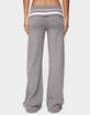 EDIKTED Kaliya Stripey Fold Over Knit Pants image number 3