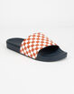 VANS Slide-On Checkerboard Burnt Brick Mens Sandals image number 1