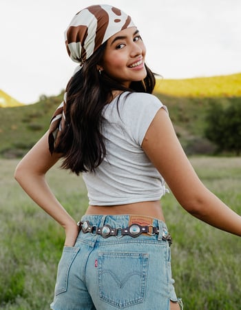 Turquoise Concho Ring Belt Alternative Image