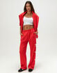 THE MAYFAIR GROUP Womens Waffle Knit Wide Leg Sweatpants image number 7