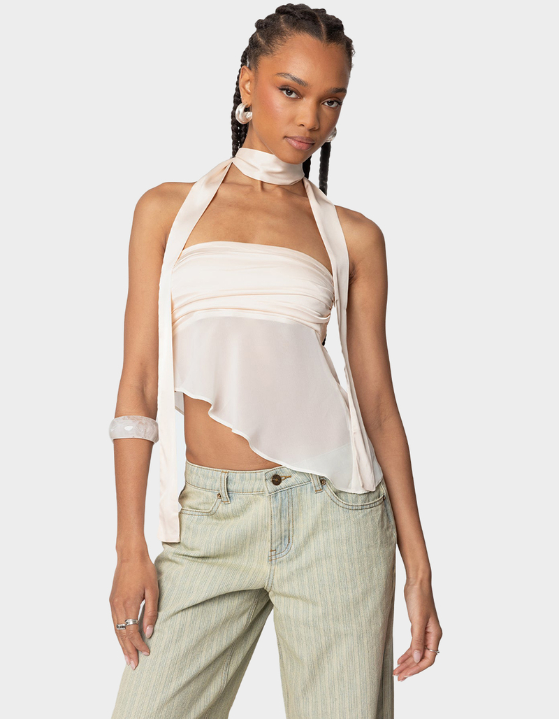 EDIKTED Asymmetric Two Piece Scarf Top image number 0