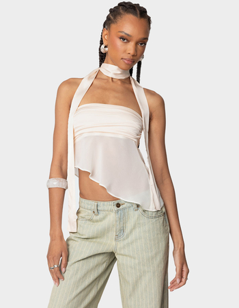 EDIKTED Asymmetric Two Piece Scarf Top Primary Image