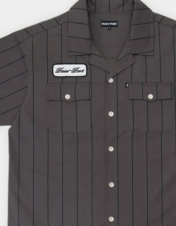 PASS~PORT Striped Mens Button Up Shirt Alternative Image