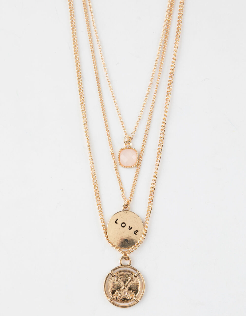 FULL TILT Love & Arrow Layered Necklace image number 0