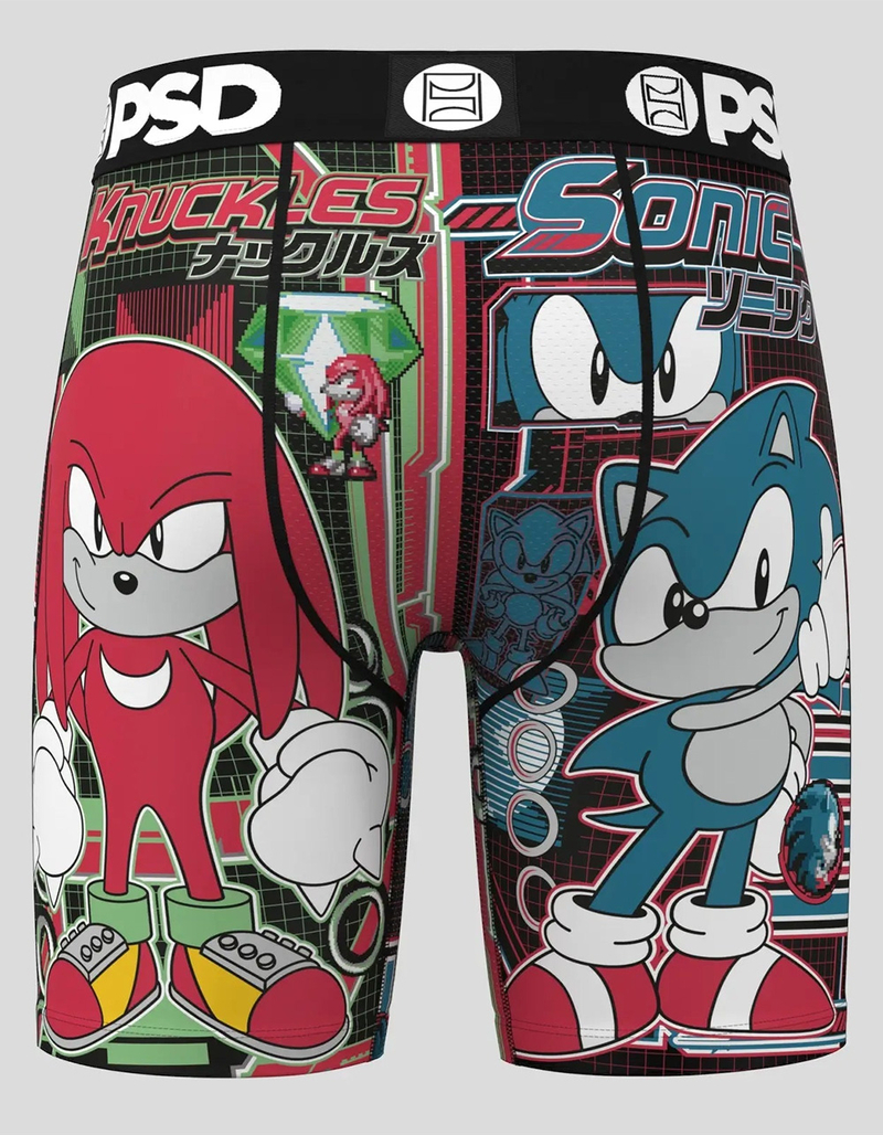 PSD Sonic Vs. Knuckles Mens Boxer Briefs image number 3
