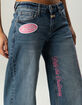 VON DUTCH Womens Mid Rise Wide Leg Jeans image number 5