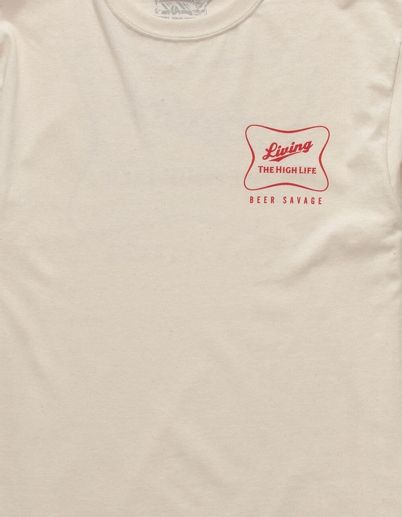 BEER SAVAGE High Life Mens T-Shirt image number 2