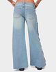 EDIKTED Zippered Washed Wide Leg Jeans image number 3